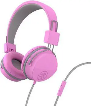 JLab JBuddies Studio On-Ear Kids Wired Headphones, For School & Travel, 3.5mm Plug, Kid Safe, Studio Volume Safe, Volume Limiter, Folding, Adjustable, Noise Isolation, with Mic, Pink/Graphite JLab JBuddies Studio On-Ear Kids Wired Headphones, For School & Travel, 3.5mm Plug, Kid Safe, Studio Volume Safe, Volume Limiter, Folding, Adjustable, Noise Isolation, with Mic, Pink/Graphite