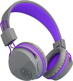 JLab Audio JBuddies Studio Bluetooth On-Ear Kids Headphones | Two in one | 13 Hour Battery Life | Studio Volume Safe | Volume Limiter | Folding | Adjustable | Noise Isolation | with Mic | Gray/Purple
