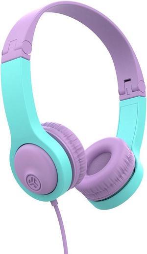 JLab JBuddies Folding Kids Wired Headphones Gen 2 | Pink/Teal | Toddler Headphones | Noise Isolation | Kids Safe | Volume Limiting Headphones | Headphones for Children Ages 2+