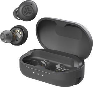 JLab Hear OTC Hearing Aid & Wireless Earbuds, Traditional Earbud Fit, Bluetooth 5.3, Connect to iOS or Android Devices, Four Preset Hearing Modes, In-Ear Detection, Graphite