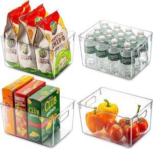 Akro-Mils 30128 Plastic Containers for Organizing and Storage Bins for  Closet, Kitchen Cabinet, or Pantry Organization, 18-Inch x 4-Inch x 4-Inch,  Clear, 12-Pack 