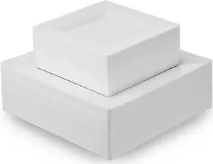 60 Piece Plastic Party Plates White Square Disposable Plates, 30 Premium Heavy Duty 10.25 Inch Dinner Plates and 30 Plates 7.5 Inch Dessert Appetizer Wedding Plates