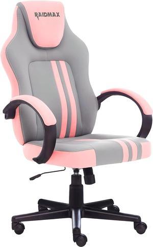 Raidmax DK290 Computer-Gaming-Chairs, Office Compact Size, PU Leather with Padded Arm Rest, Adjustable Height Seat and Tilted Back