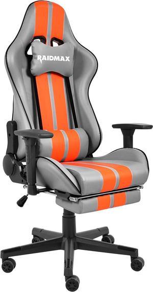 Raidmax Superior DK905 Race Car Computer-Gaming-Chairs Adjustable 3D Armrest, Head and Lumber Pillows, Tilted Base, Flat Reclining Back and Certified Gas Lift