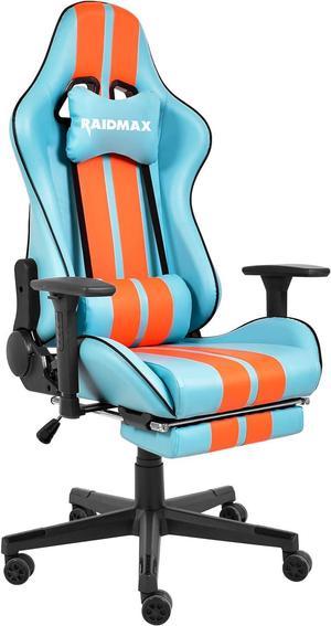 Raidmax Superior DK905 Race Car Computer-Gaming-Chairs Adjustable 3D Armrest, Head and Lumber Pillows, Tilted Base, Flat Reclining Back and Certified Gas Lift