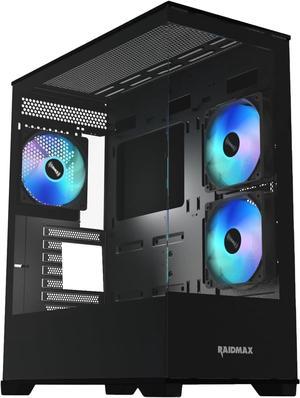 XIGMATEK Duke Black PC Case 4pcs Pre-installed RGB Fan Front