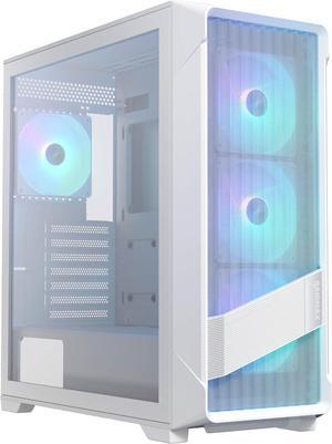 Raidmax MESHIAN X603 Lite ATX Desktop Computer Gaming PC Case Mid Tower PC Case pre-Install x 4 ARGB Fans ATX PC Case USB 3.0 Tempered Glass PC Case Mesh Window Computer Case White