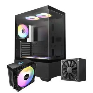 RAIDMAX i802 ATX Mid Tower Gaming PC Case Bundle, Includes 5 Fixed RGB Fans, 700W Power Supply & 120mm ARGB CPU Air Cooler, Tempered Glass Side Panel, Supports 320mm GPU / LGA1700 / AM5 RAIDMAX i802 ATX Mid Tower Gaming PC Case Bundle, Includes 5 Fixed RGB Fans, 700W Power Supply & 120mm ARGB CPU Air Cooler, Tempered Glass Side Panel, Supports 320mm GPU / LGA1700 / AM5