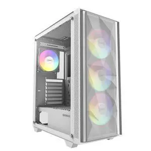 RAIDMAX V217 ATX Mid Tower Mesh Gaming PC Case, High Airflow Front Panel Design, 4x 120mm ARGB Fans Pre-Installed, Tempered Glass Side Panel, Supports 305mm GPU / 240mm Radiator RAIDMAX V217 ATX Mid Tower Mesh Gaming PC Case, High Airflow Front Panel Design, 4x 120mm ARGB Fans Pre-Installed, Tempered Glass Side Panel, Supports 305mm GPU / 240mm Radiator
