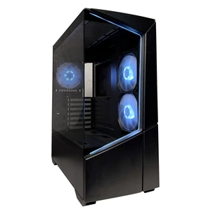 RAIDMAX i812 Panoramic Gaming PC Case, Innovative Tempered Glass Showcase with ARGB LED Stripe Front Panel, 3X 120mm ARGB Fans Pre-Installed, Supports 360mm AIO & 390mm GPU, ATX Mid Tower (Black) RAIDMAX i812 Panoramic Gaming PC Case, Innovative Tempered Glass Showcase with ARGB LED Stripe Front Panel, 3X 120mm ARGB Fans Pre-Installed, Supports 360mm AIO & 390mm GPU, ATX Mid Tower (Black)