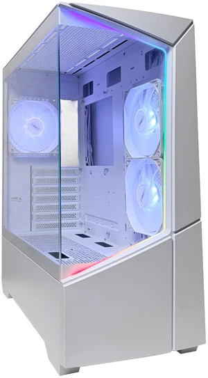 RAIDMAX i812 Panoramic Gaming PC Case, Innovative Tempered Glass Showcase with ARGB LED Stripe Front Panel, 3X 120mm ARGB Fans Pre-Installed, Supports 360mm AIO & 390mm GPU, ATX Mid Tower (White) RAIDMAX i812 Panoramic Gaming PC Case, Innovative Tempered Glass Showcase with ARGB LED Stripe Front Panel, 3X 120mm ARGB Fans Pre-Installed, Supports 360mm AIO & 390mm GPU, ATX Mid Tower (White)