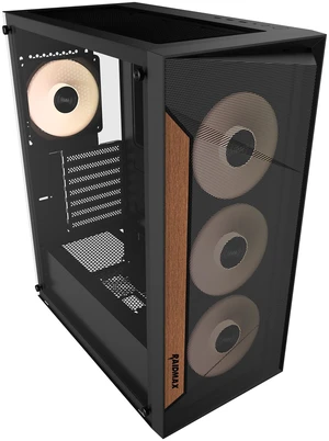 RAIDMAX V219 ATX Mid Tower Gaming PC Case, Wooden Trim Mesh Front Airflow Design, 4x ARGB Daisy-Chain Fans Included, Tempered Glass Side Panel, Supports up to 320mm GPU (Black) RAIDMAX V219 ATX Mid Tower Gaming PC Case, Wooden Trim Mesh Front Airflow Design, 4x ARGB Daisy-Chain Fans Included, Tempered Glass Side Panel, Supports up to 320mm GPU (Black)