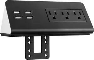 USB Ports Electrical Multi-Outlets for Tabletop, Desk Edge Mount Power Strips with Surge Protection