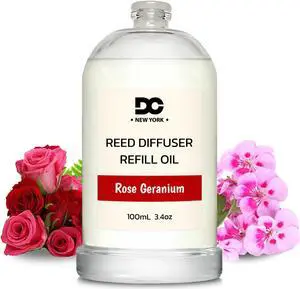 Rose Geranium Reed Diffuser Refill Oil 3.4oz/100mL