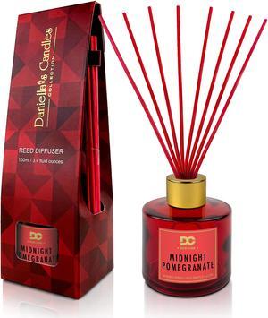 Daniella's Candles Collection Midnight Pomegranate Reed Diffuser Set Red 3.4oz/100mL
