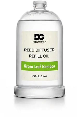 Daniella's Candles Collection Green Leaf Bamboo Reed Diffuser Refill Oil 3.4oz 100mL Home Fragrance Scented Oil Aromatherapy Room Freshener for Spa, Meditation, and Everyday Use Daniella's Candles Collection Green Leaf Bamboo Reed Diffuser Refill Oil 3.4oz 100mL Home Fragrance Scented Oil Aromatherapy Room Freshener for Spa, Meditation, and Everyday Use
