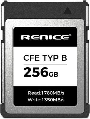 RENICE 256GB CFexpress Type B Memory Card-Up to 1780MB/s Read, RAW 4K/6K HD Video Recording -For Photographers, Videographers