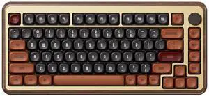 Akko MU02 Mechanical Keyboard with Walnut Wooden Case 75% RGB 2.4G Wireless/Bluetooth/Wired Hot-Swappable Gaming Keyboard with PBT Dye-Sub Keycaps for Mac & Win (AUTUMN, Rosewood Switch)
