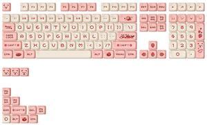 Akko PBT Keycaps Set, Dim Sum Bear OEM Profile 122-Key PBT Keycaps for Mechanical Keyboards