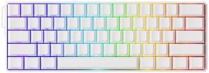FUN60 Ultra Rapid Trigger Gaming Keyboard 8k SP Magnetic Switch HE Aluminum Keyboard Multi-Modes White Shine-Through (Glare Magnetic Switch)