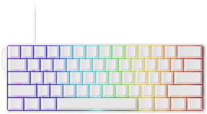 MONSGEEK FUN60 Ultra Rapid Trigger Gaming Keyboard 8k SP Magnetic Switch HE Aluminum Wired Keyboard 60% White Shine-Through, Glare Magnetic Switch