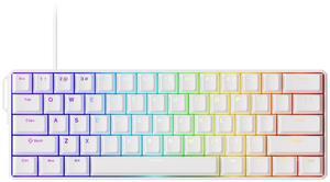 MONSGEEK FUN60 Ultra Rapid Trigger Gaming Keyboard 8k Magnetic Switch TMR Aluminum Wired Keyboard 60% White Shine-Through MagMech, Glare Magnetic Switch