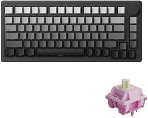 MonsGeek M1W V3 Aluminum Mechanical Keyboard 75% RGB Hot-swappable Gaming Keyboard with Knob, 6000 mAH RGB Gradient Black Custom with PBT Double Shot Keycaps Rosewood Switch