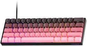 FUN60 Pro Rapid Trigger Gaming Keyboard 8k SP Magnetic Switch HE Keyboard Wired 60%  Black & Pink Gradient Shine-Through (Glare Magnetic Switch)