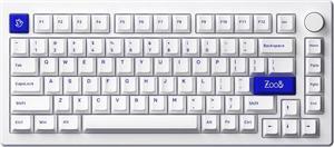 Akko MOD 007 PC Blue on White Mechanical Gaming Keyboard with Piano Switch