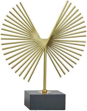 Anyhouz 27cm Luxury Gold Metal Tabletop Home Decor