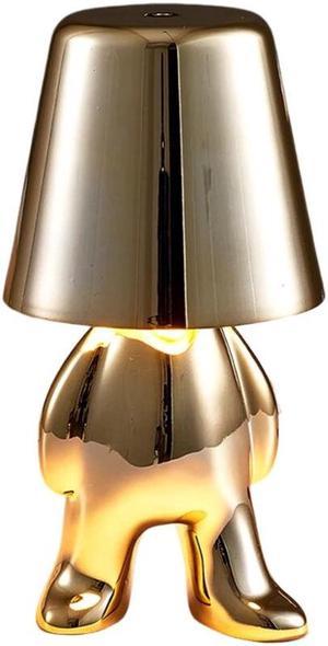 Anyhouz Hotel Lightning Lamp Rechargeable Gold Little Man Walking Position Table Lamp