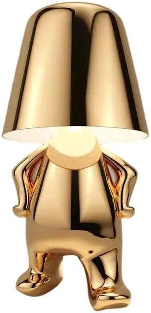 Anyhouz Hotel Lightning Lamp Rechargeable Gold Little Man Standing Position Table Lamp