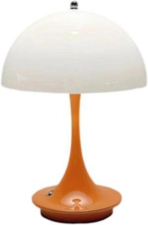 Anyhouz Luxury Lamp Orange Body Mushroom Home Decor Wirless Rechargeable Table Accents