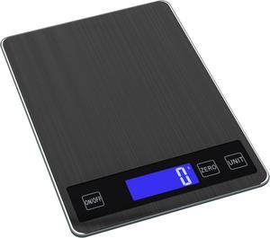 Anygleam Black Stainless Kitchen Food Scale 15Kg Measure Digital Display