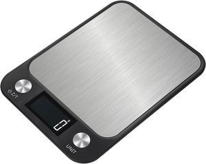 Anygleam Gray Stainless Kitchen Scale 10Kg Measure Digital Display