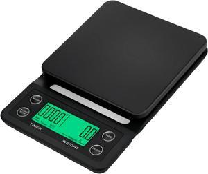 Anygleam Black Home Kitchen Timer Coffee Scale 5Kg Measure Digital Display