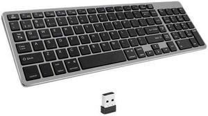 Anymob Bluetooth Keyboard Black Multi-Purpose Dual Mode Rechargeable Computer Laptop Keys