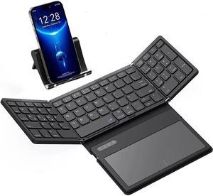 Anymob Bluetooth Keyboard Black Mini Foldable Wireless Portable Computer Laptop Keys