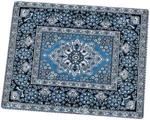 Anymob Mouse Pad Teal 22X18CM Persian Tribal Carpet Computer Office Desk Non-Slip Mat