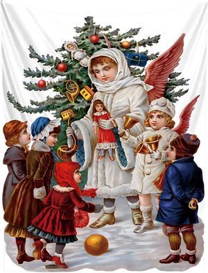 Anyhouz Tapestry Guardian Angel Christmas Bohemian Wall Art Home Decoration