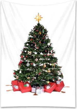 Anyhouz Tapestry Christmas Tree Design With Multi Style Ornaments Bohemian Art Wall Home Decoration