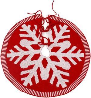 Anyhouz Christmas Tree Rug Skirt Mat Red  Decoration