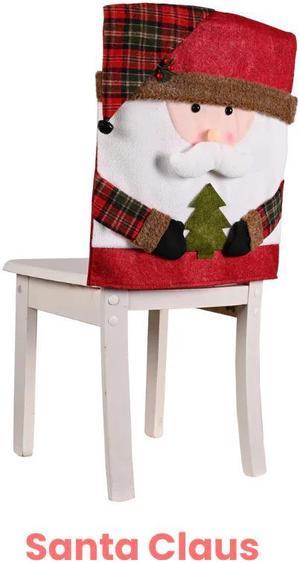 Anyhouz Christmas Chair Santa Claus Cushion Cover Home Style Decor Stool