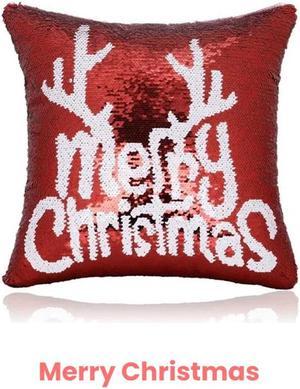 Anyhouz Christmas Pillow Cover Christmas Seat Soft Throw Pillow