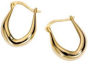 Anyco Fashion Earrings 925 Sterling Gold French Simple Rock Jewelry