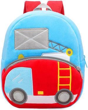 Anykidz 3D Blue Ladder Car Backpack Cute Vehicle With Cartoon Designs Children Toddler Plush Bag