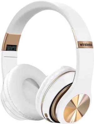 Anymob Headphone White T5 Bluetooth Wireless Noise Canceling With Microphone Headsets