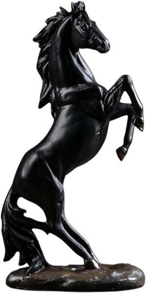 Anyhouz Home Figurines Black Horse Statue Christmas Decor