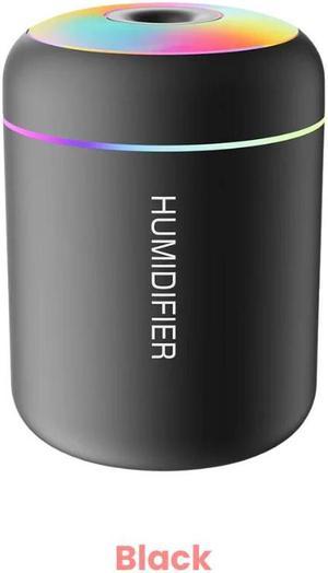 Anyhouz Mini Air Humidifier Black USB Powered Color Lights Aromatherapy For Travel Car