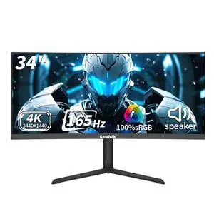 GAWFOLK 34" Gaming monitor Ultrawide UWQHD 2K 1440P (Quasi 4K) 165Hz with AMD FreeSync & G-Sync 1ms 3800R Curved PC Monitor,DP&HDMI, VESA, HDR10,PIP/PBP,with Built-in Speakers GAWFOLK 34" Gaming monitor Ultrawide UWQHD 2K 1440P (Quasi 4K) 165Hz with AMD FreeSync & G-Sync 1ms 3800R Curved PC Monitor,DP&HDMI, VESA, HDR10,PIP/PBP,with Built-in Speakers